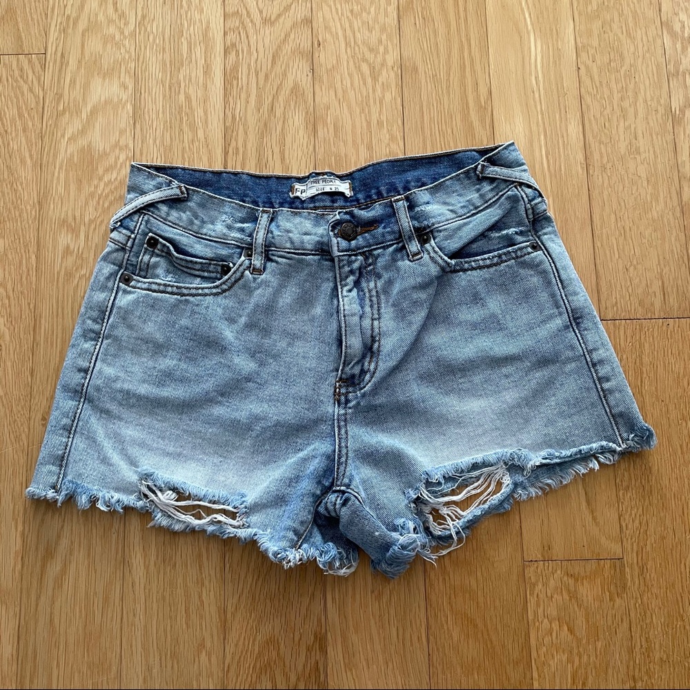 Free People High Waist Jean Shorts